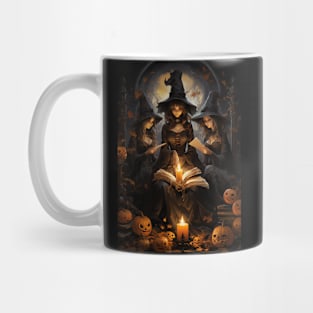 Three Witches Casting Magic Spells Mug